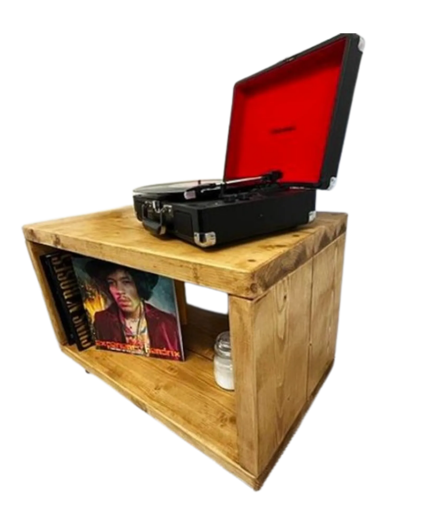 0068 - Record Player TV Stand/ Unit Solid wood and Hairpin feet